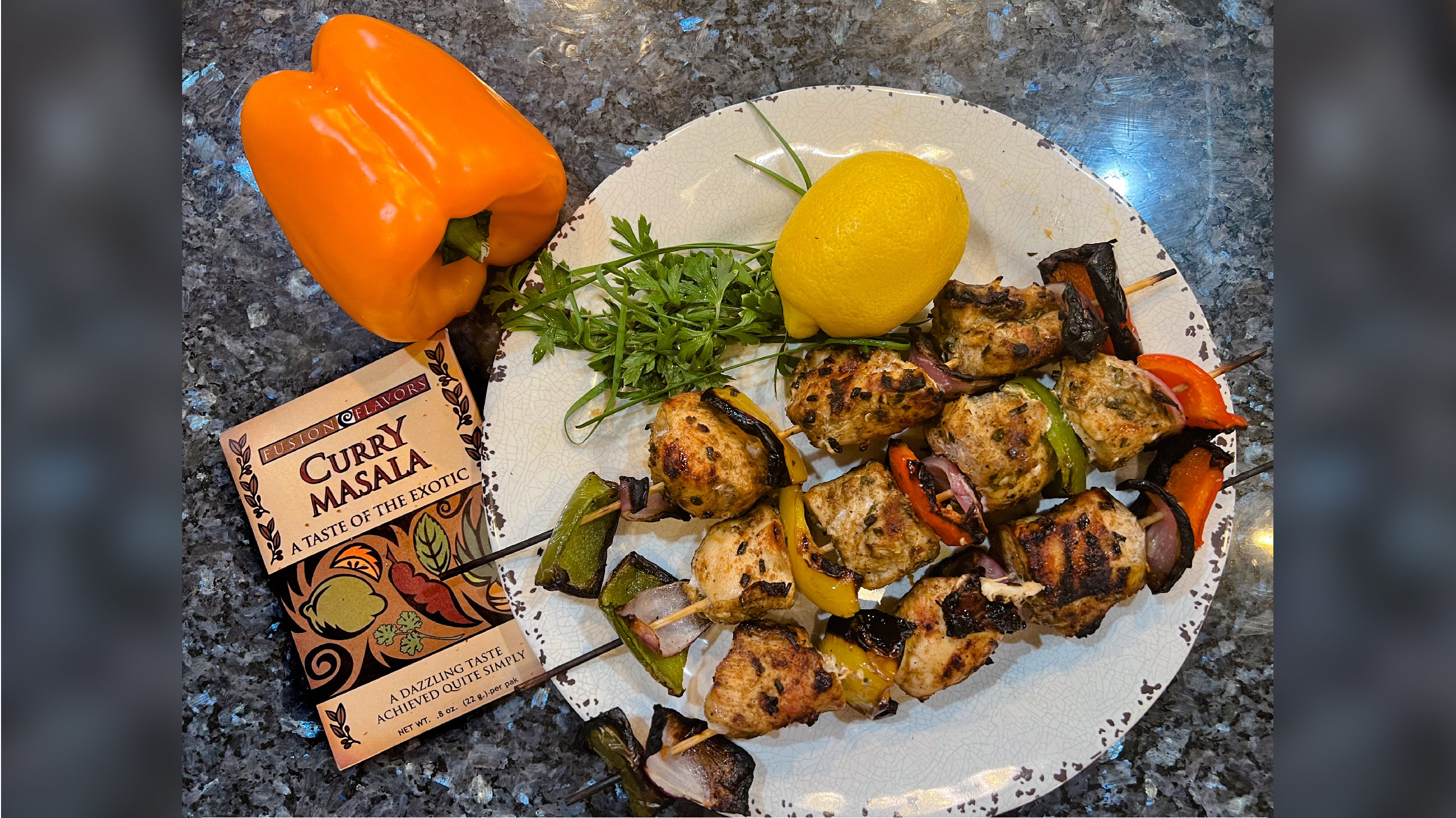 Thai Ginger Garlic Shrimp Kebabs