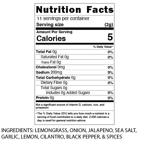 Jalapeno Lemongrass Chip Dip & Seasoning Packet