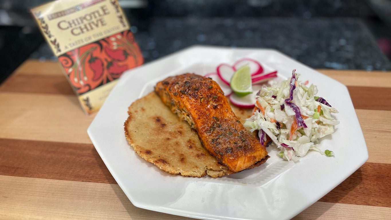 Chipotle Chive Crusted Salmon